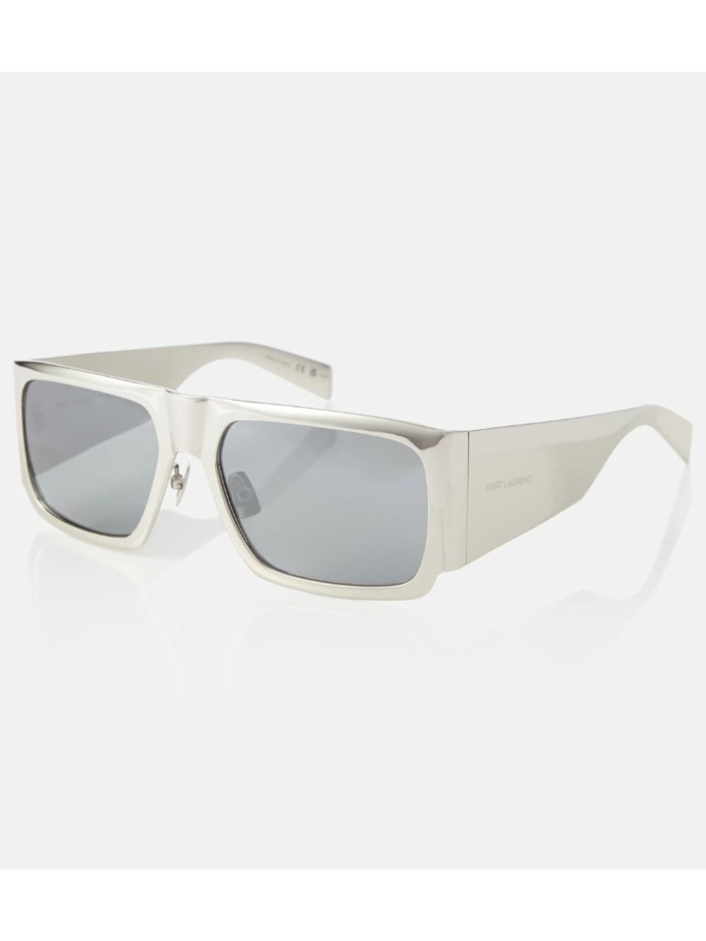 SAINT LAURENT SL 635 flat-top silver metal sunglasses - Picture 1 of 13